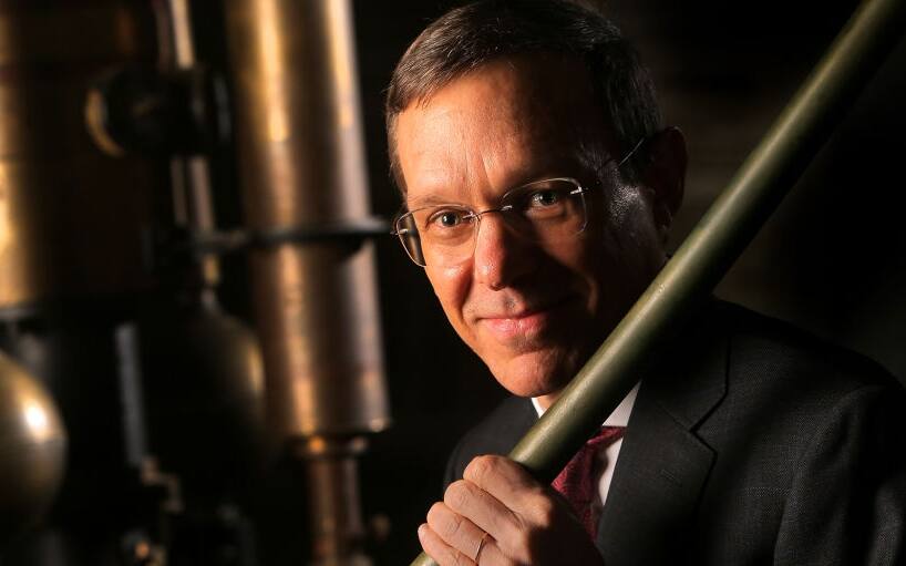 CAMBRIDGE, MA - MARCH 27: Avi Loeb, the chair of Harvard University's Astronomy Department, poses for a portrait with the 15-inch telescope known as "The Great Refractor," which was installed in 1847, in Cambridge, MA on March 27, 2019. Loeb has ignited an academic firestorm by publishing an article suggesting that Oumuamua, a mysterious object that hurtled close to Earth in 2017, had perhaps been an artificial object sent from an extraterrestrial civilization. (Photo by Lane Turner/The Boston Globe via Getty Images)