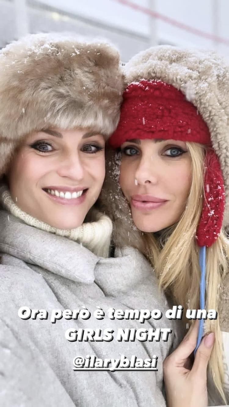 La vecchia foto sulla neve di Michelle Hunziker e Ilary Blasi