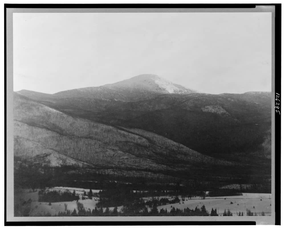 View of Mount Marcy from from Lake Placid, New York, 1910. 