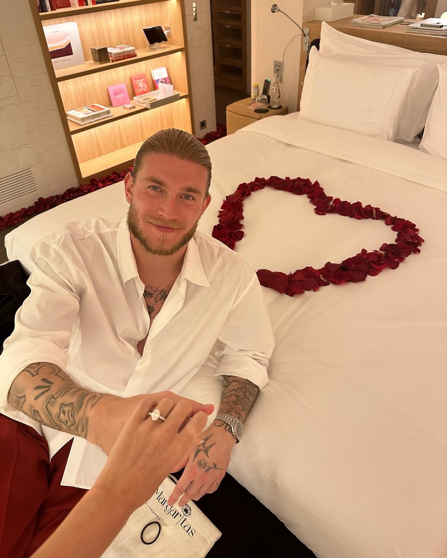 Loris Karius dopo la proposta di matrimonio a Diletta Leotta