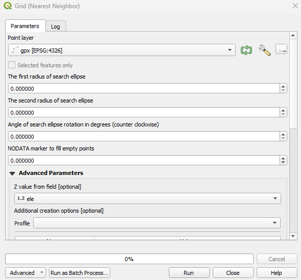 Screenshot showing the nearest neighbor interface in QGIS.