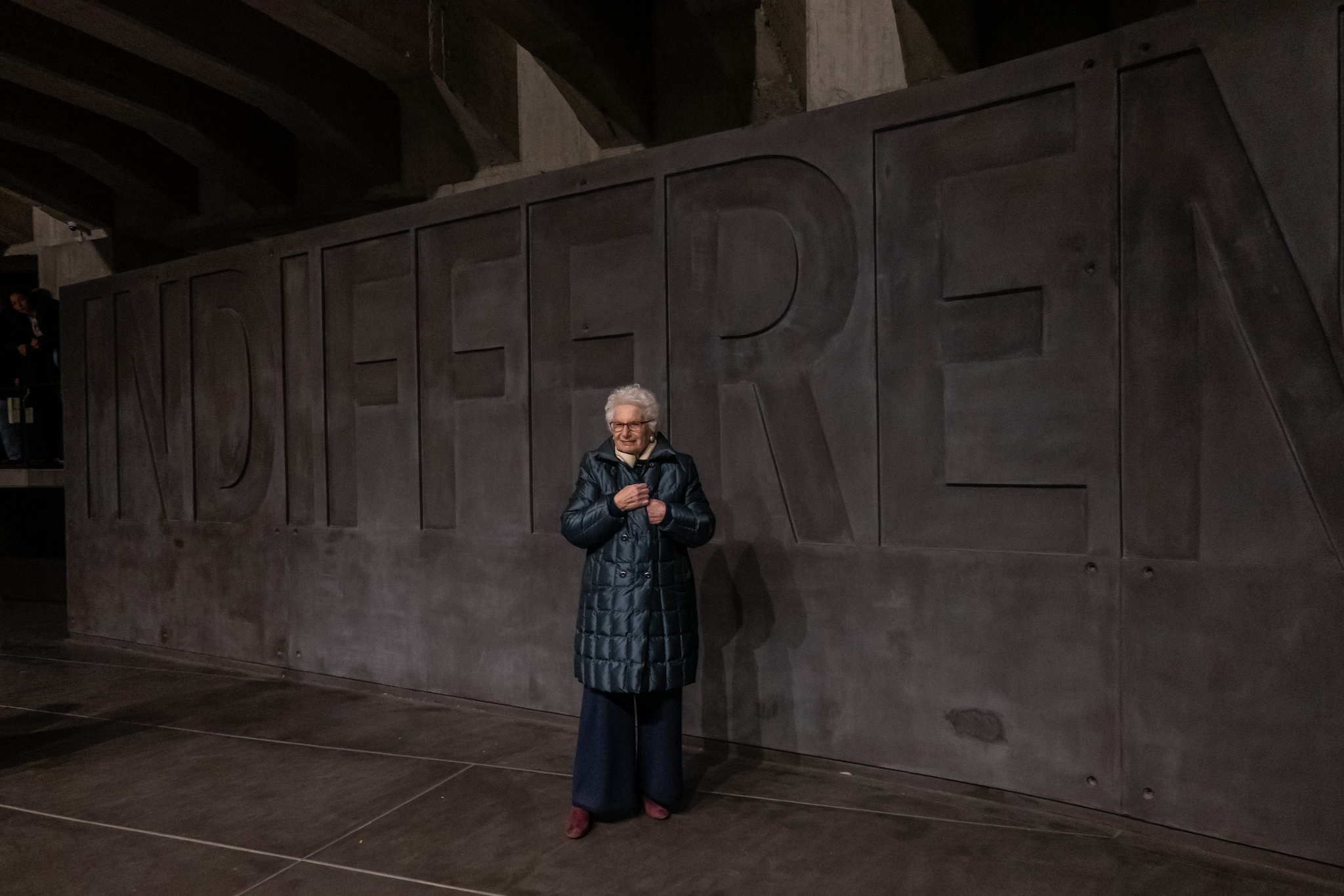 La senatrice Liliana Segre al Memoriale di Milano