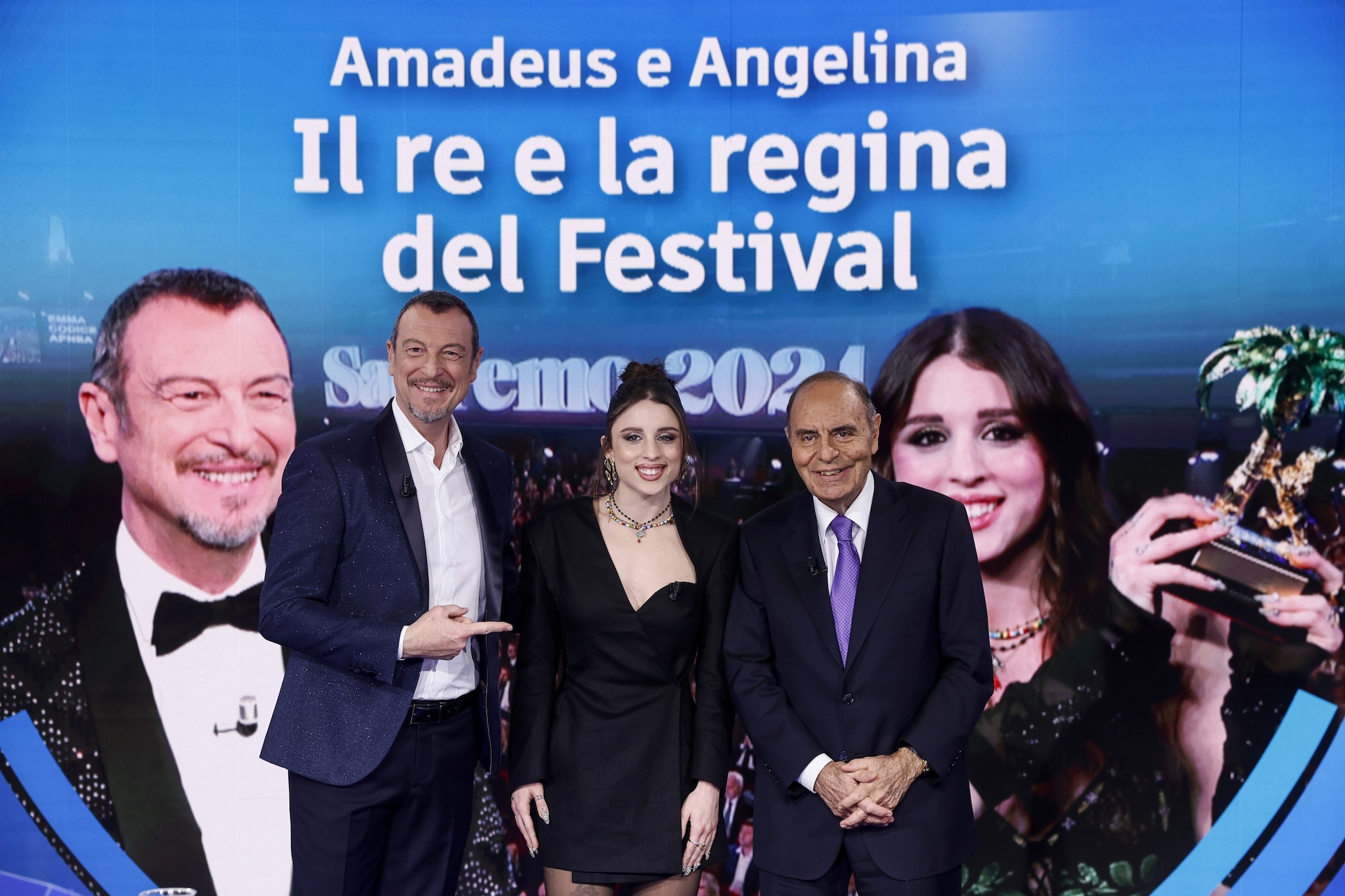 Amadeus e Angelina Mango a Porta a Porta