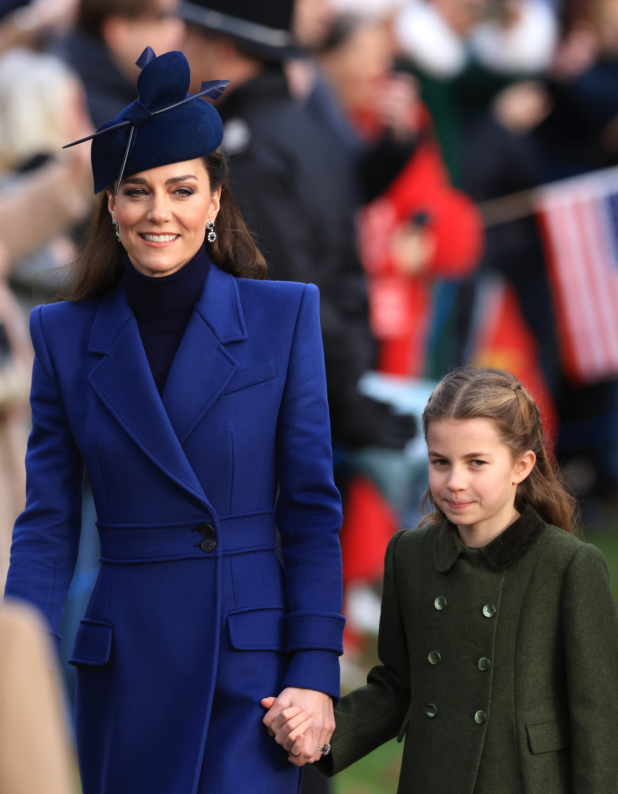 Charlotte con la mamma Kate Middleton