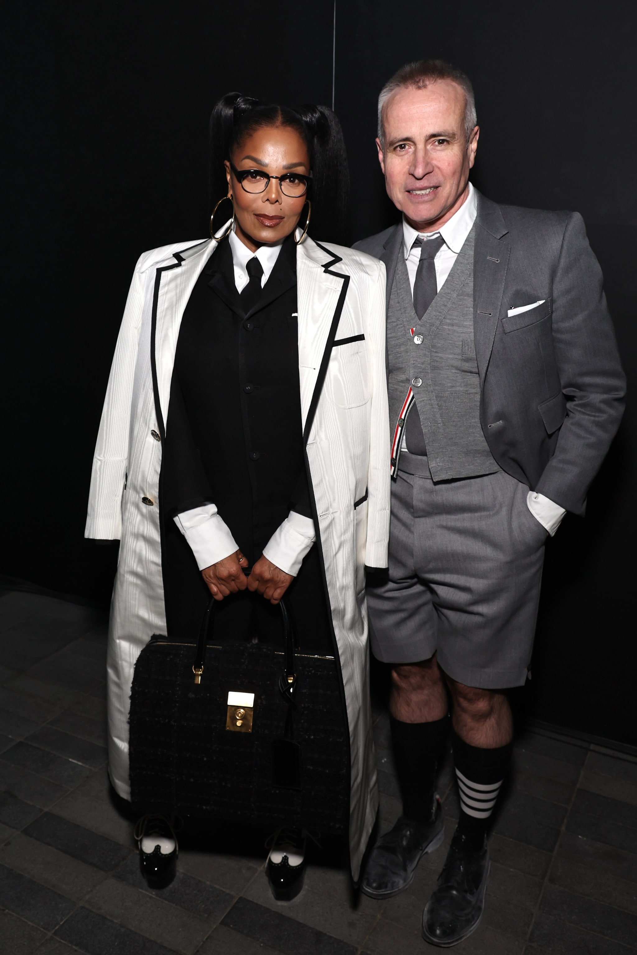 janet Jackson e Thom Browne alla sfilata di Thom Browne