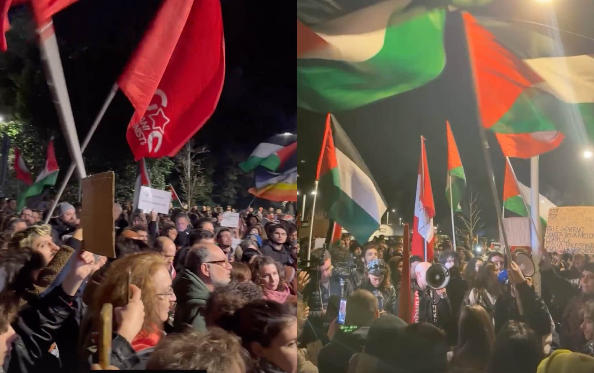 I manifestanti a Firenze - Foto Instagram @carlottavagnoli