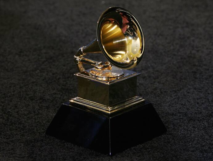 Los Angeles, UNITED STATES: The trophy of the Grammy Awards in Los Angeles 11 February 2007. AFP PHOTO/Gabriel BOUYS (Photo credit should read GABRIEL BOUYS/AFP via Getty Images)