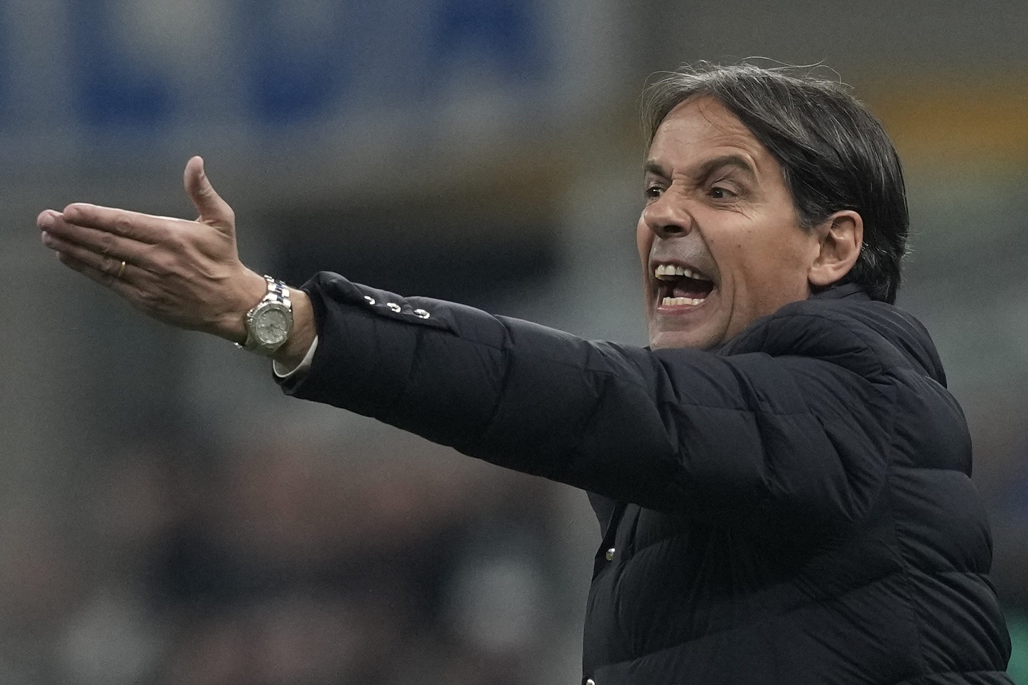 La grinta di Simone Inzaghi durante Inter-Juventus