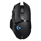 Logitech G G502 Mouse Gaming Wireless LIGHTSPEED, Sensore HERO 25K, 25600 DPI, RGB, Design Leggero, 11 Pulsanti Programmabili, Batteria Lunga Durata, Memoria Integrata, Compatibile PC/Mac/Laptop,Nero