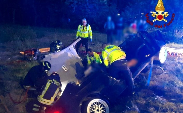 Immagine dell'incidente a Cervarese Santa Croce.