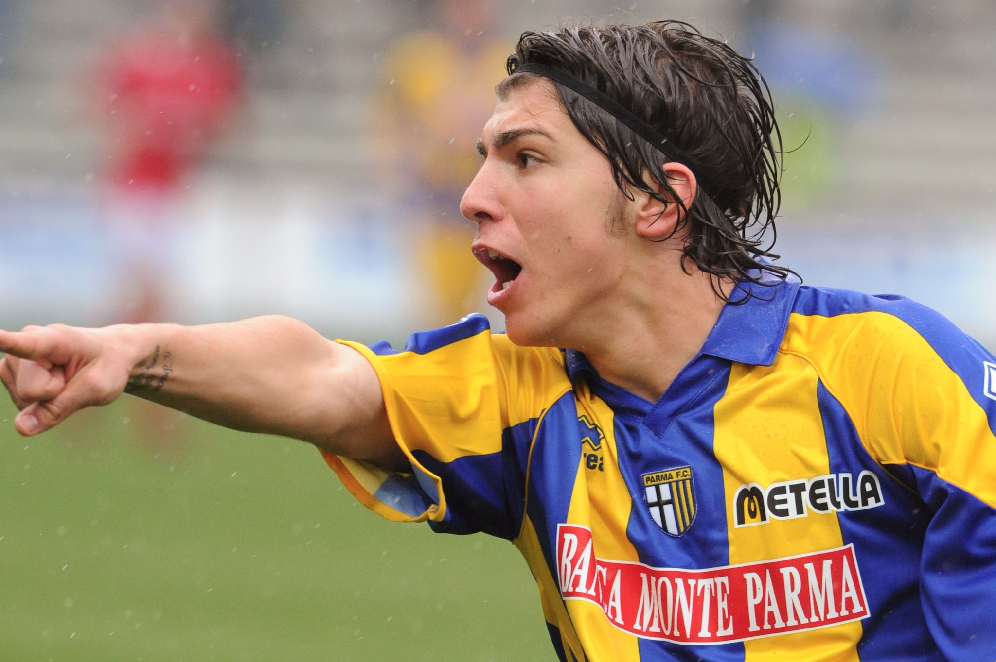 Paloschi con la maglia del Parma.