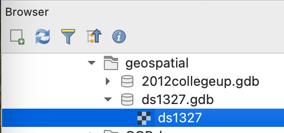 Screenshot of a geodatabase icon.