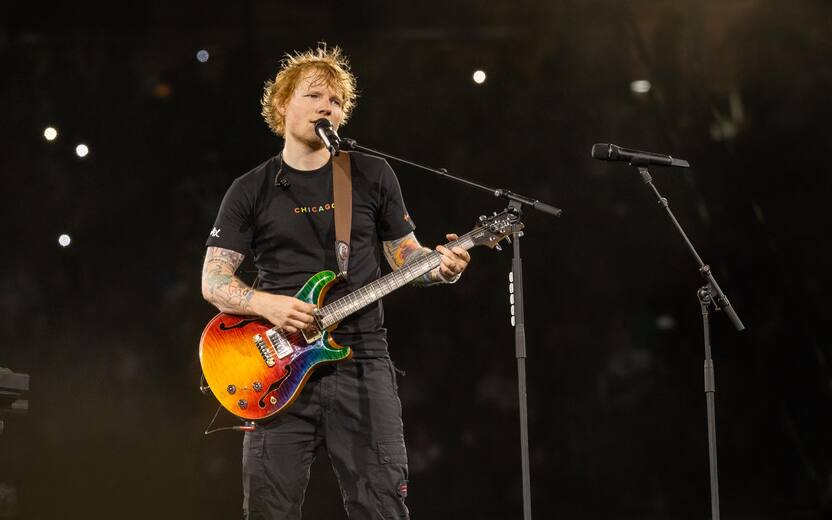 Ed Sheeran in concert during the Mathematics Tour at Soldier Field in Chicago, Illinois Pictured: Ed Sheeran Ref: SPL9655631 290723 NON-EXCLUSIVE Picture by: Donald Zitch / SplashNews.com Splash News and Pictures USA: 310-525-5808 UK: 020 8126 1009 eamteam@shutterstock.com World Rights,