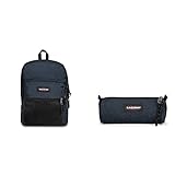 EASTPAK Ultimate Zaino, 42 cm, 42 L, Blu (Triple Denim) + Benchmark Single Astuccio, 21 cm, Blu (Triple Denim)