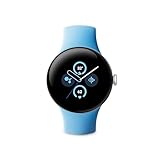 Google Pixel Watch 2 con Fitbit Monitoraggio battito cardiaco, Gestione stress, Funzionalità di sicurezza - Smartwatch Android - Cassa in alluminio - Cinturino sportivo azzurro - Wi-Fi