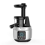 Moulinex ZU420E Juice & Clean, Estrattore di Succo a Freddo, con Teconlogia Easy Clean per una Pulizia Facile, Touch Screen, 0.8 Litri, Alluminio