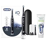 Oral-B Spazzolino Elettrico Ricaricabile iO6 Nero, 1 Spazzolino + 1 Dentifricio Protezione Gengive e Scudo Antibatterico Pulizia Profonda 75ml