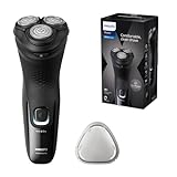 Philips rasoio elettrico serie 3000x - Rasoio elettrico Wet & Dry per uomo colore Deep Black, con tecnologia SkinProtect, rifinitore a scomparsa, rasoio ergonomico per uomo (modello X3001/00)