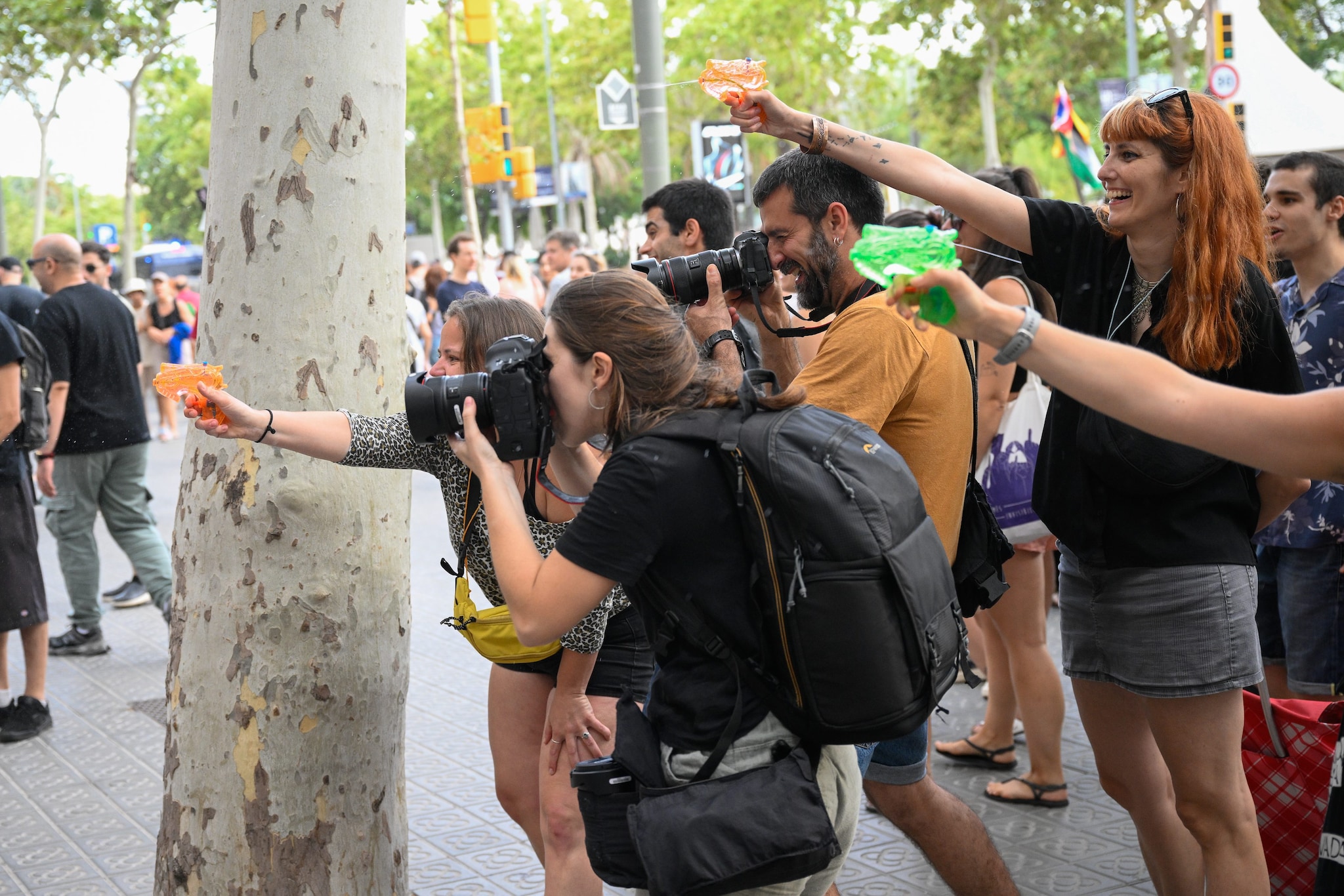 Manifestanti a Barcellona