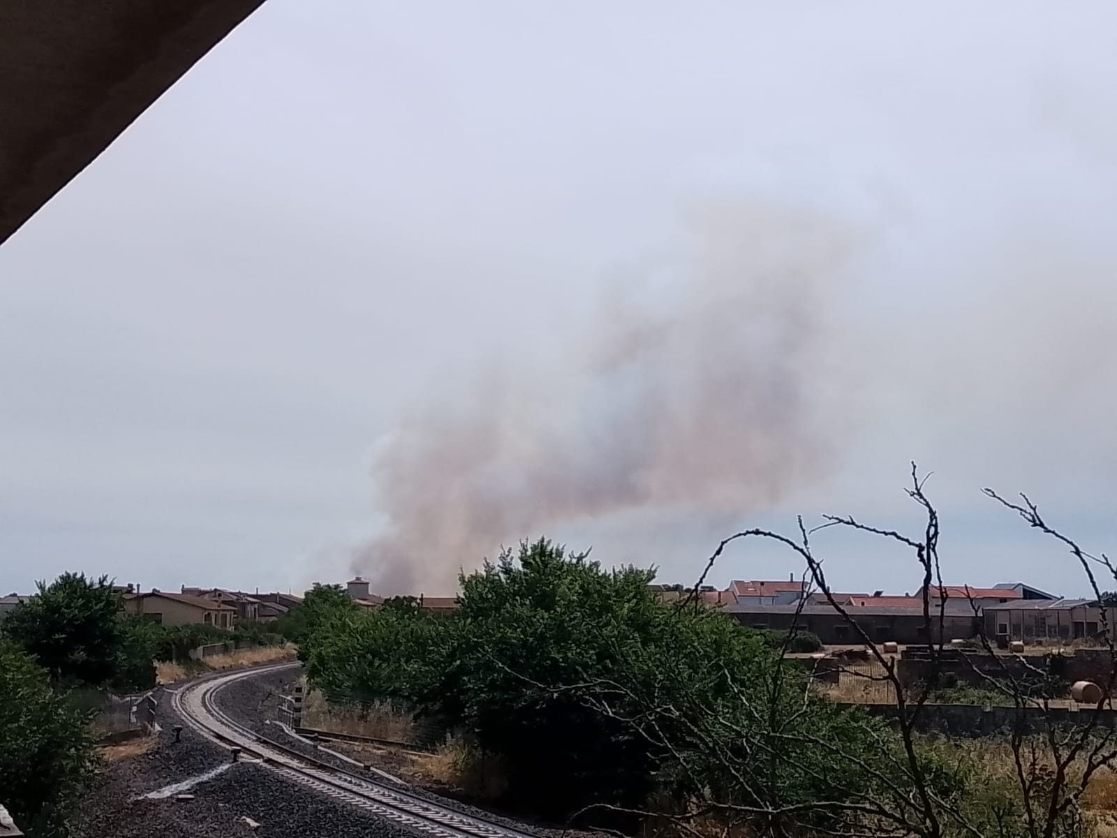 L'incendio che si è sviluppato dopo l'incidente