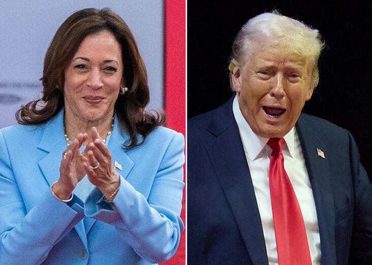 (COMBO) Donald Trump e Kamala Harris. ANSA