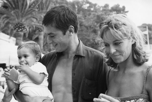 Alain Delon, la moglie Nathalie e il figlio Anthony (Getty Images)