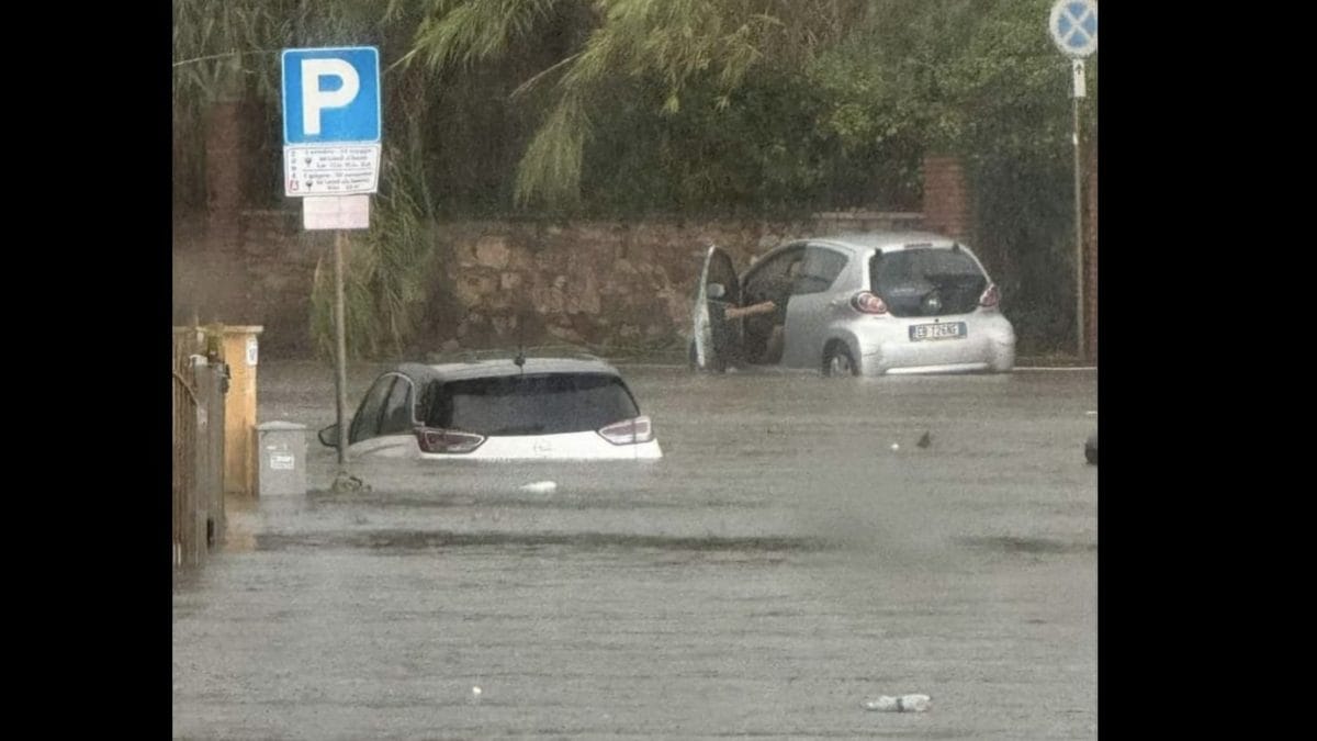 Nubifragio a Nettuno - foto Telegram