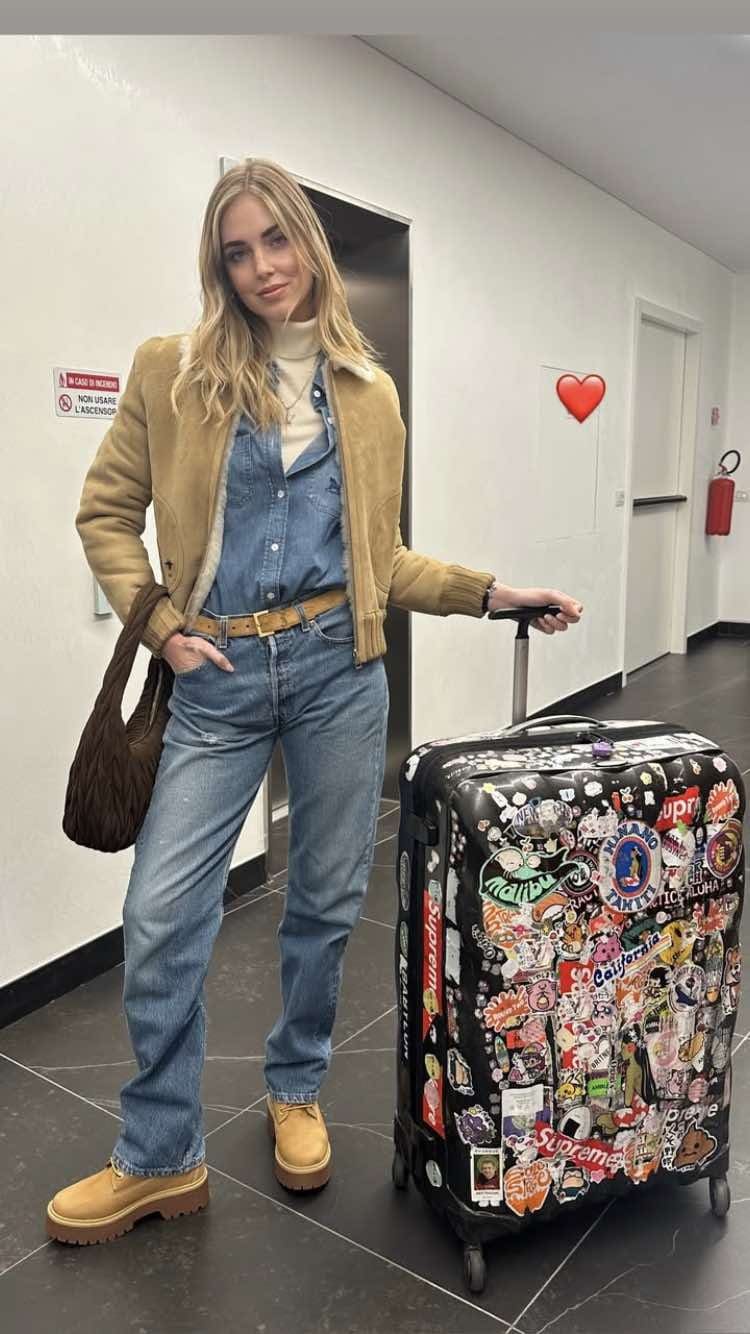 Chiara Ferragni in partenza