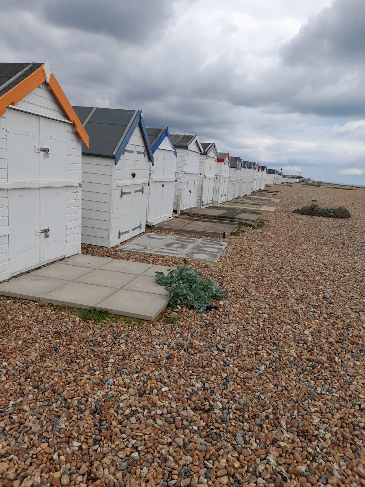 Spiaggi a Worthing, West Sussex, Regno Unito.