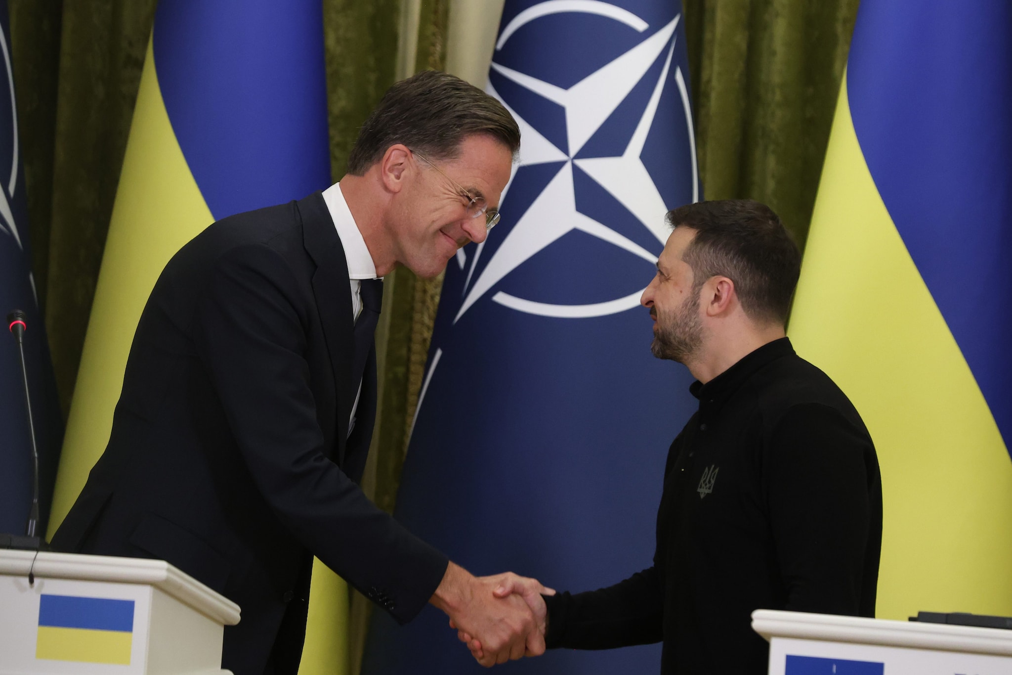 Il segretario generale della Nato Rutte e Zelensky