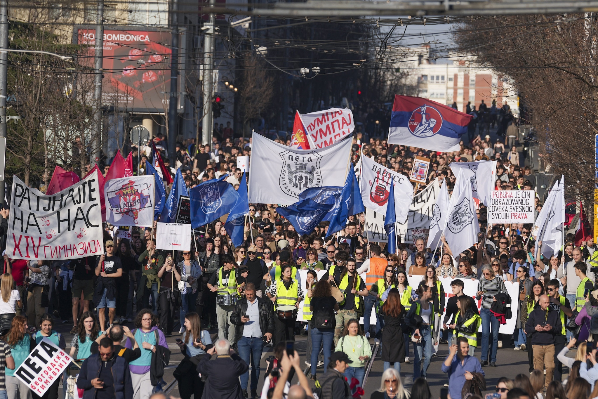 Serbia, proteste studentesche contro il governo a Belgrado